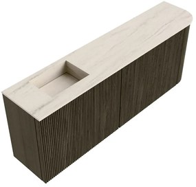 Mondiaz Joya DLux 110cm toiletmeubel ronding rechts shadow met wastafel faye links 1 kraangat meli