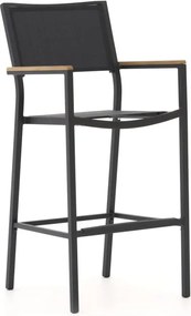 Barkruk tuin | Bellagio Roma | Textileen | Grijs | Tuinstoel | Kees Smit Tuinmeubelen