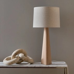Lamp in eikenhout en linnen, Nestwood