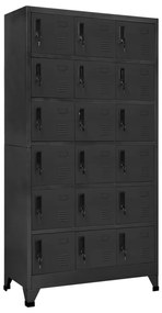 vidaXL Lockerkast 90x40x180 cm staal antracietkleurig