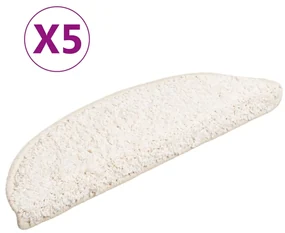 vidaXL Trapmatten 5 st 56x20 cm wit