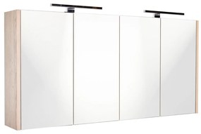 Best Design Happy spiegelkast met verlichting 120x60cm eiken