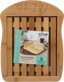 5Five Broodplank 34x26 cm– Bamboe – Stevig&amp;duurzaam– Handige kruimelopvang – Makkelijk schoon te maken
