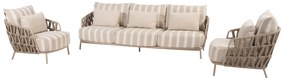 Beverly stoel bank loungeset 3 delig latte 4 Seasons Outdoor