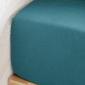 Hoeslaken in gewassen linnen, omslag 35 cm, Linot