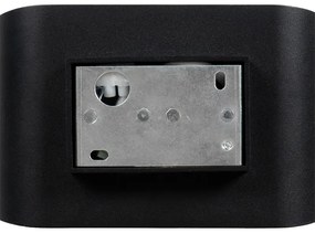 Moderne wandlamp zwart met gouden binnenkant ovaal - Alone