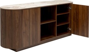 Hout Dressoir Met Marmer - 180x45x76cm.
