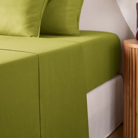 Effen plat laken in gewassen katoen, Scenario