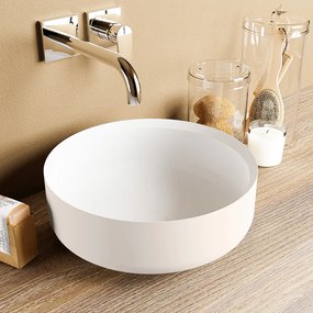 Mondiaz Coss Solid Surface waskom 36cm linen / talc