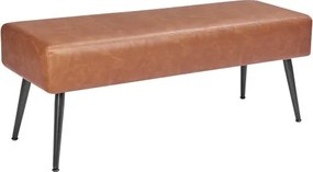 VEVOR Slaapkamerbank Bedbank (40 x 110 x 43 cm) van PU-leer met metalen poten en stiksels, gestoffeerde schoenenbank met een draagvermogen van 300 kg, moderne voetenbankzitting voor woonkamer eetkamer hal bruin