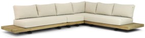 Hoek loungeset 6 personen Aluminium/Teak Old teak greywash Santika Furniture Santika