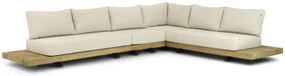 Hoek loungeset 6 personen Aluminium/Teak Old teak greywash  Santika Furniture Santika