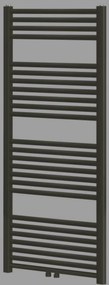 Beaux Rennes handdoekradiator 617W 60x3x120cm mat zwart