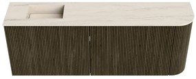 Mondiaz Joya DLux 110cm toiletmeubel ronding rechts shadow met wastafel faye links zonder kraangat meli