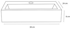 Differnz Flat fontein 38x24cm lichtgrijs beton