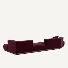 Open hoekbank rechts XL fluweel, JACOPO