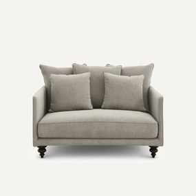 2-zits compacte bank in chenille fluweel, Lazare