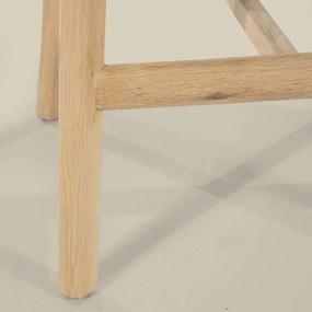 Eleonora Mikky Luxe Barstoel Eiken En Beige Stof