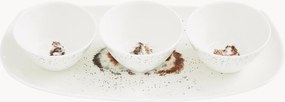 Serveerset Guinea Pigs van beenderporselein, 4-delig