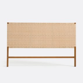 Hoofdbord in teak en wicker, Amanda