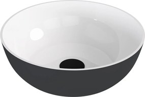 Polysan Banera waskom rond 39x14cm wit/antraciet mat