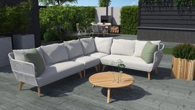 4 Seasons Outdoor Zucca salontafel Ø 90 cm * SALE *  Loungetafel    houtkleur weerbestendig