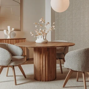 Tower Living Houten Eettafel Rond 150 Cm Crotone - 150 X 150cm.