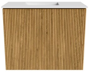 Mondiaz Joya 50cm toiletmeubel oak met wastafel faye links zonder kraangat talc