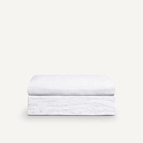 Voetenbank in stevig linnen, stonewashed, Neo Chiquito