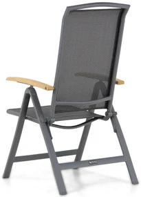Tuinset Ronde Tuintafel 4 personen 120 cm Aluminium/Textileen /Aluminium/textileen Grijs  Lifestyle Garden Furniture Rosello/Fabriano