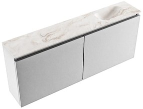 Mondiaz Ture DLux toiletmeubel 120cm plata met wastafel frappe rechts zonder kraangat