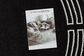 Tapijt HAMPTON Chick rond kader zwart