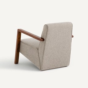 Fauteuil in wol en polyester Sanami