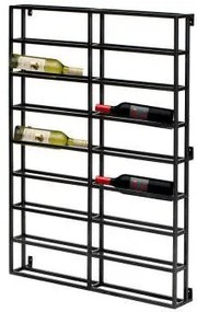 4uDesigned | Wandwijnrek 2 x 8 flessen breedte 71 cm x diepte 9 cm x hoogte 99 cm zwart wijnrekken metaal koken & tafelen keukenaccessoires