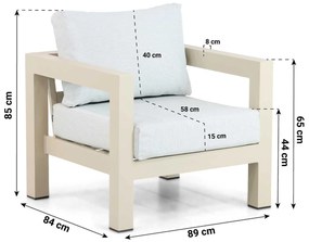 Tuinstoel Aluminium Taupe-naturel-bruin Lifestyle Garden Furniture Luca