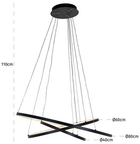 Richmond Interiors Amira Design Hanglamp Zwarte Ringen