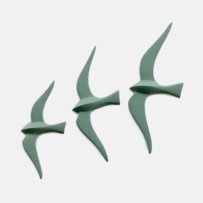 Set van 3 decoratieve vogels voor aan de wand, Tuga