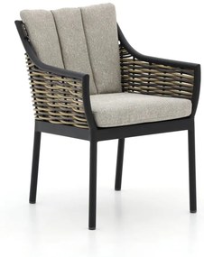 Dining tuinstoel | Apple Bee Milou | Wicker (vlechtwerk) | Grijs/Taupe/Zwart | Kees Smit Tuinmeubelen