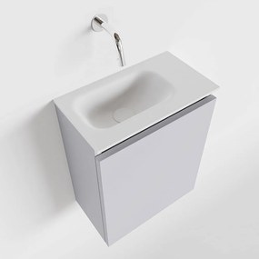Mondiaz Ture 40cm toiletmeubel cale met wastafel talc links geen kraangat