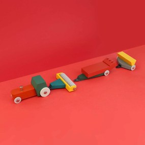Houten tractorset - Duotone Car #7 - Floris Hovers