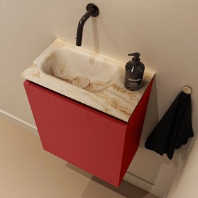 Mondiaz Ture DLux toiletmeubel 40cm fire met wastafel frappe links zonder kraangat