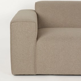Zuiver Milka Cappuccino Kleine Bank Met Chaise Longue Rechts Cappuccino