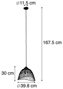 Design hanglamp messing 39,8 cm - Pia Design E27 Binnenverlichting Lamp
