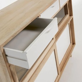 Kave Home Crok (Drak) Houten Dressoir Met Schuifdeuren - 120x40x95cm.