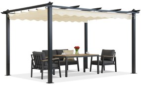Barbados terraspergola 3x4 m Garden Point antraciet beige
