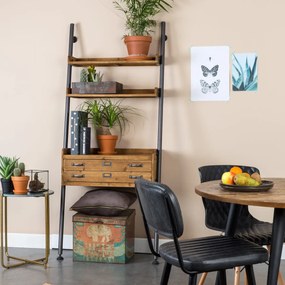 Wandrek Metaal Met Hout - 78x40x180cm.