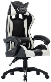 vidaXL Racestoel kunstleer wit
