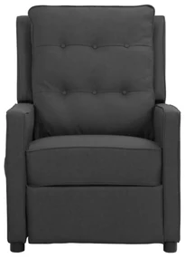 vidaXL Fauteuil verstelbaar stof donkergrijs
