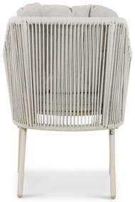 Tuinset 6 personen 150 cm Aluminium/rope Taupe Santika Furniture Santika