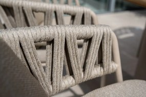 Taste by 4 Seasons Calma tuinset latte met Sarah tafel 120 cm Tuinstoel   taupe weerbestendig